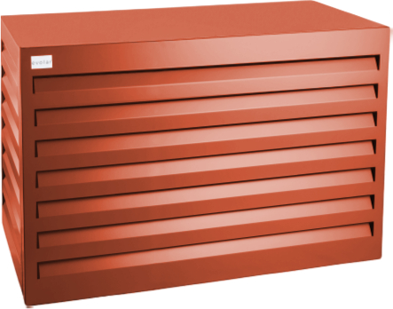 Evolar ķieģeļu sarkana XS izmēra 600x900x400mm dekoratīvs un pasargājošs korpuss siltumsūkņu un gaisa kondicionēšanas āra blokiem