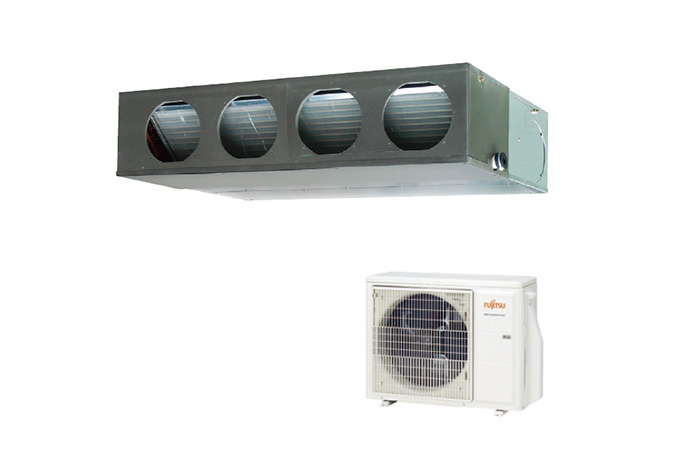 Fujitsu-General standarta sērijas kanālu tipa siltumsūknis un gaisa kondicionieris 6,0kW komplekts, kas paredzēts 60-70m2