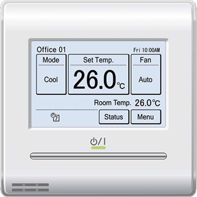 Fujitsu-General vadu sienas kontrolieris un pults (skārienjutīgs) siltumsūkņiem un gaisa kondicionieriem